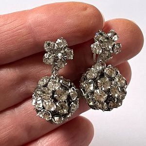 Vintage Rhinestone Dangle Earrings
